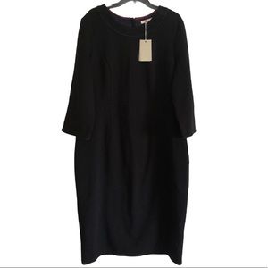 BODEN BLACK RIBBED DRESS 18L